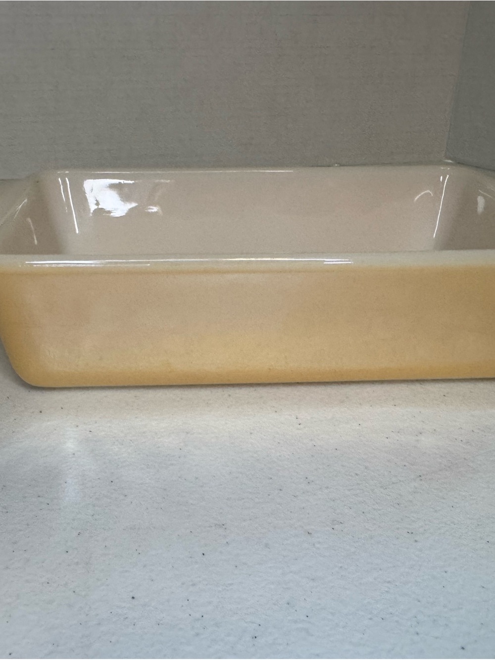 Vtg FIRE KING LOAF PAN 409 9” 1qt PEACH LUSTER ORANGE IRIDESCENT CASSEROLE BREAD